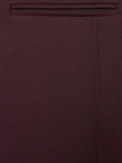 Reiss Burgundy Claude High Rise Flared Trousers