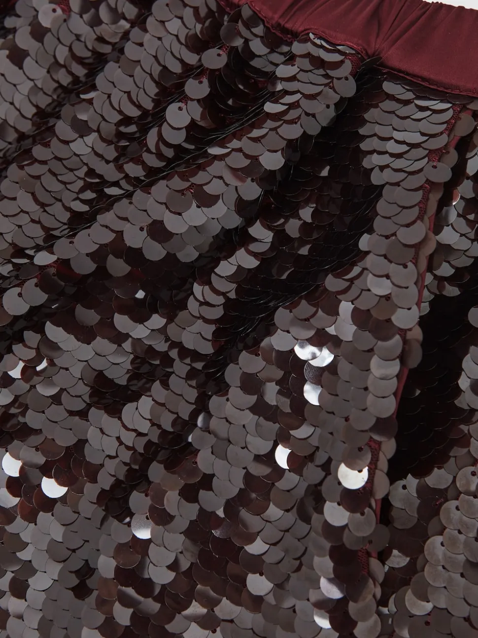 Reiss Burgundy Spence Sequin Shorts