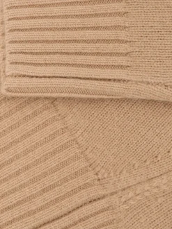 Reiss Camel Ella Wool-Cashmere Crew-Neck Jumper