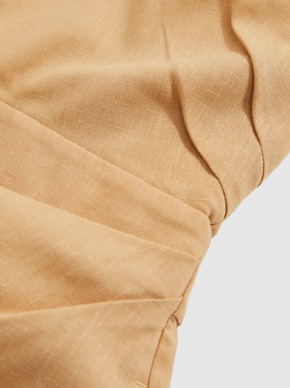 Reiss Camel Pia Lyocell Cotton Halter Skort Playsuit