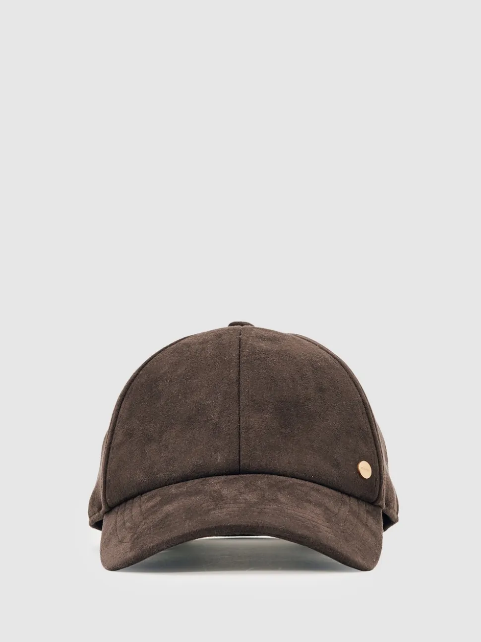 Reiss Chocolate Nicky Faux Suede Baseball-Style Cap