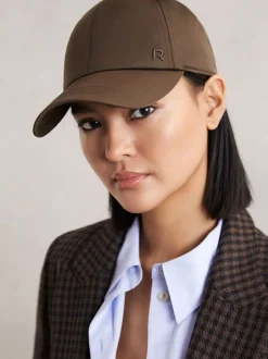 Reiss Chocolate Nicole Logo-Embroidered Baseball Cap