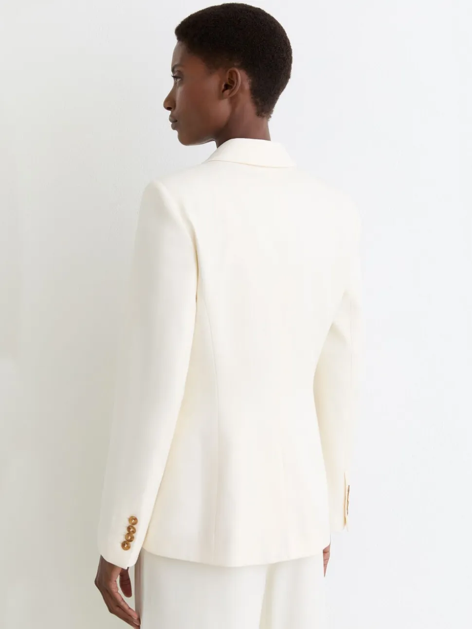 Reiss Cream Malin Single-Breasted Tailored Blazer