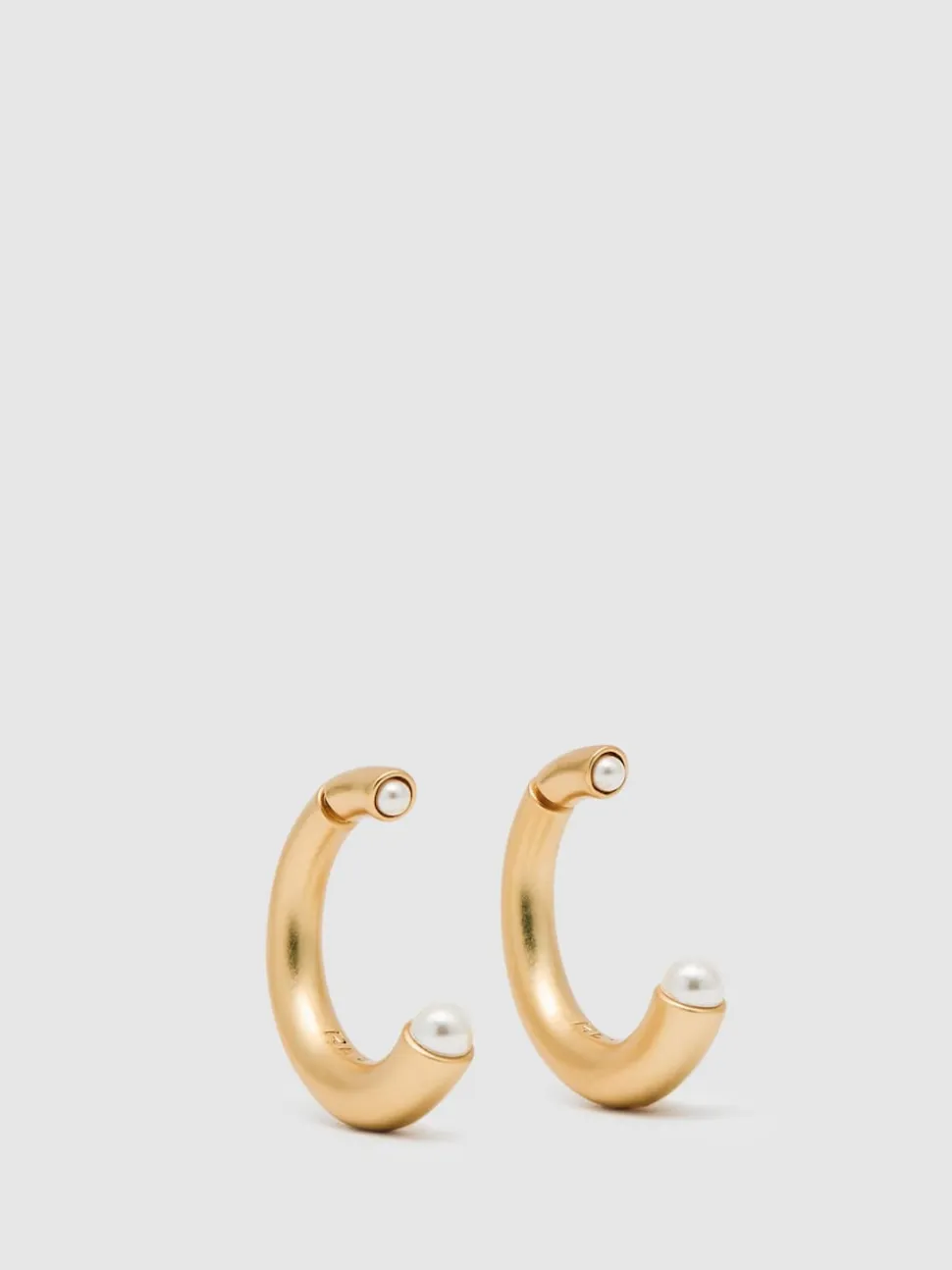 Reiss Gold Anais Tone Pearl Earrings