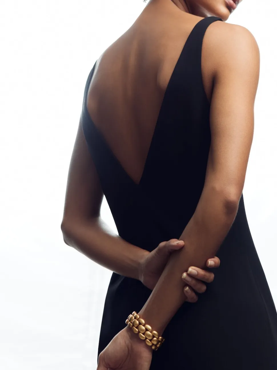Reiss Gold Darcy Tone Dome Link Bracelet