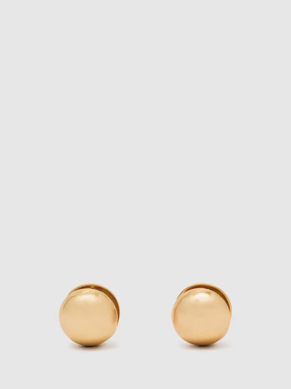 Reiss Gold Pollie Polished Ball Huggie Earrings