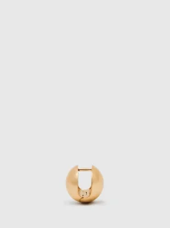 Reiss Gold Pollie Polished Ball Huggie Earrings