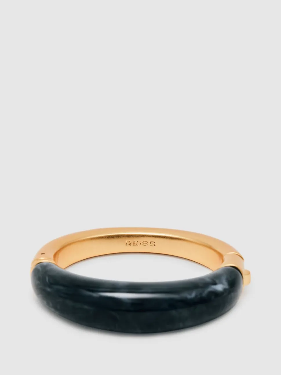 Reiss Gold Salma Tone Scoop Enamel Hinged Bangle