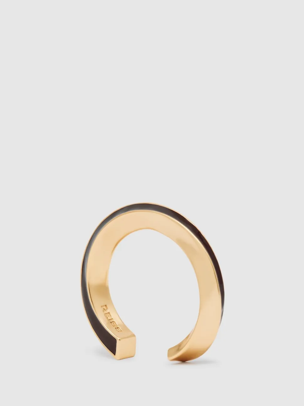 Reiss Gold Thea Tone Twist Enamel Cuff Bracelet