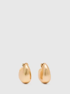 Reiss Gold Tone Calla Curve Scoop Earrings