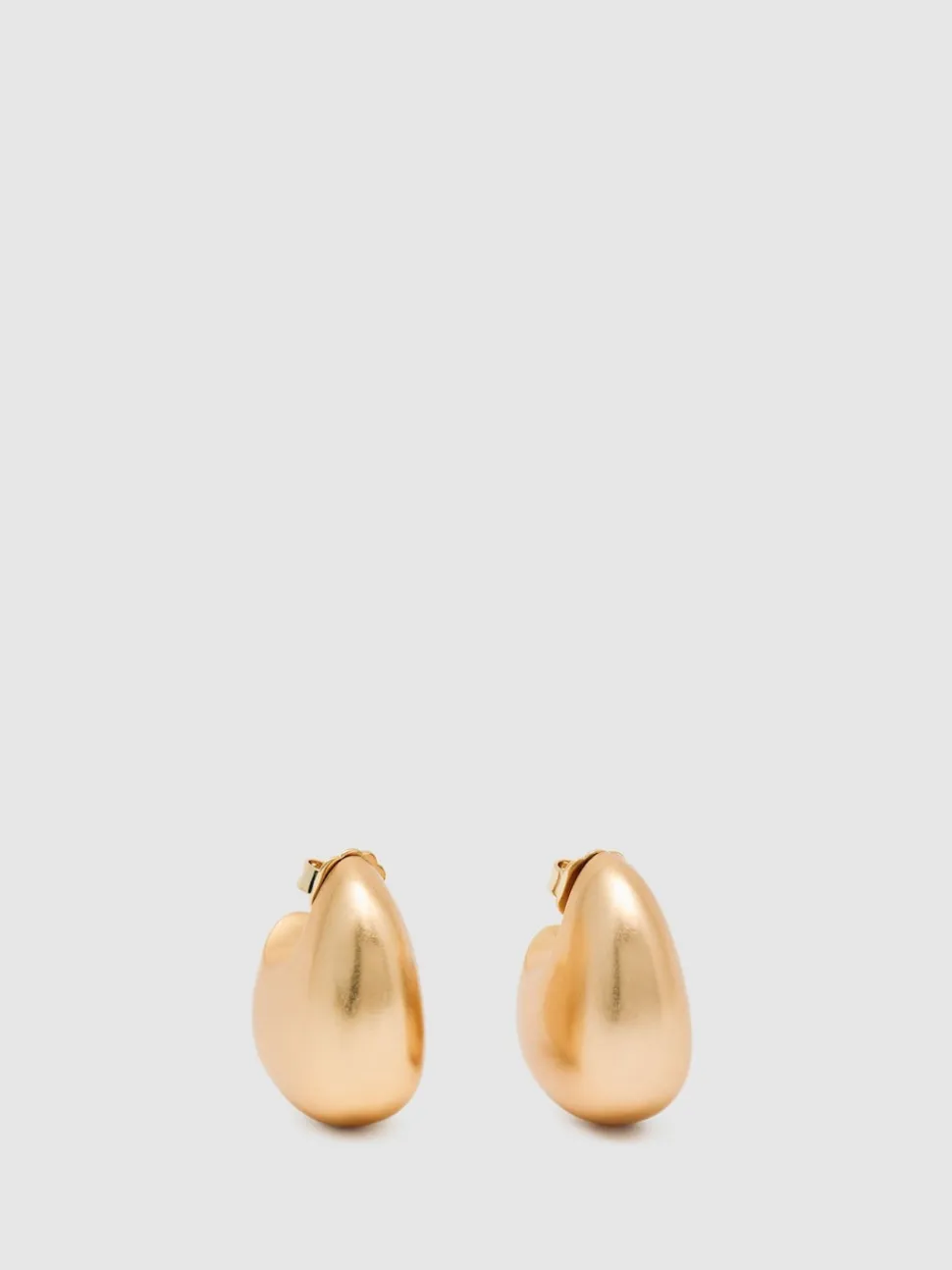 Reiss Gold Tone Calla Curve Scoop Earrings