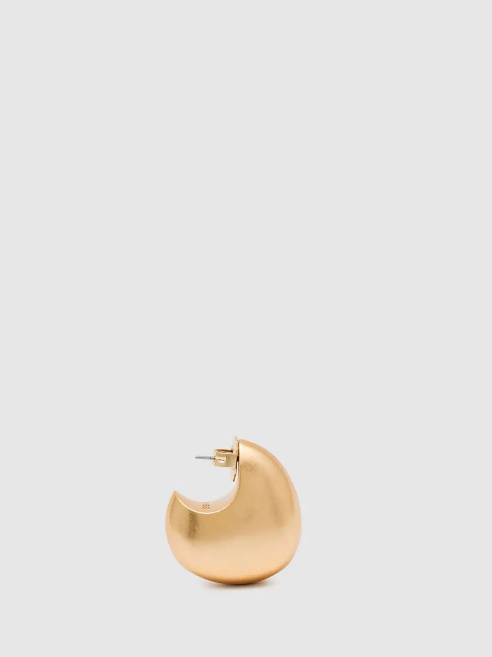 Reiss Gold Tone Calla Curve Scoop Earrings