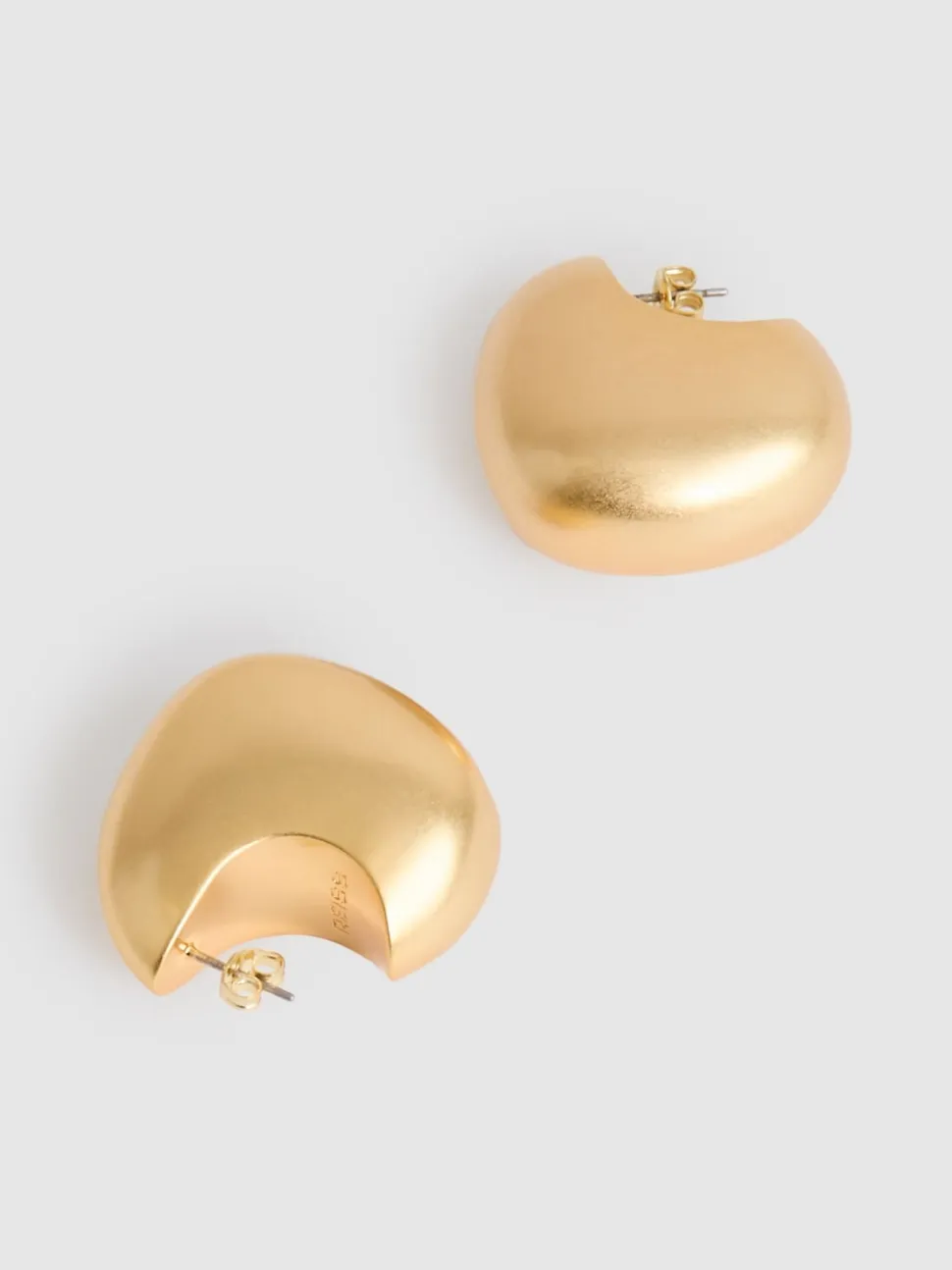 Reiss Gold Tone Calla Curve Scoop Earrings