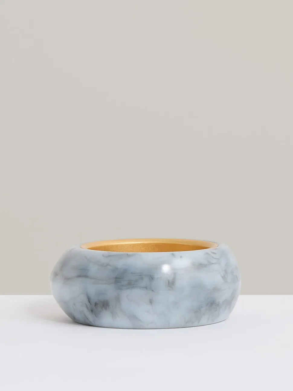 Reiss Gold Tone Ciara Curve Marble Bangle