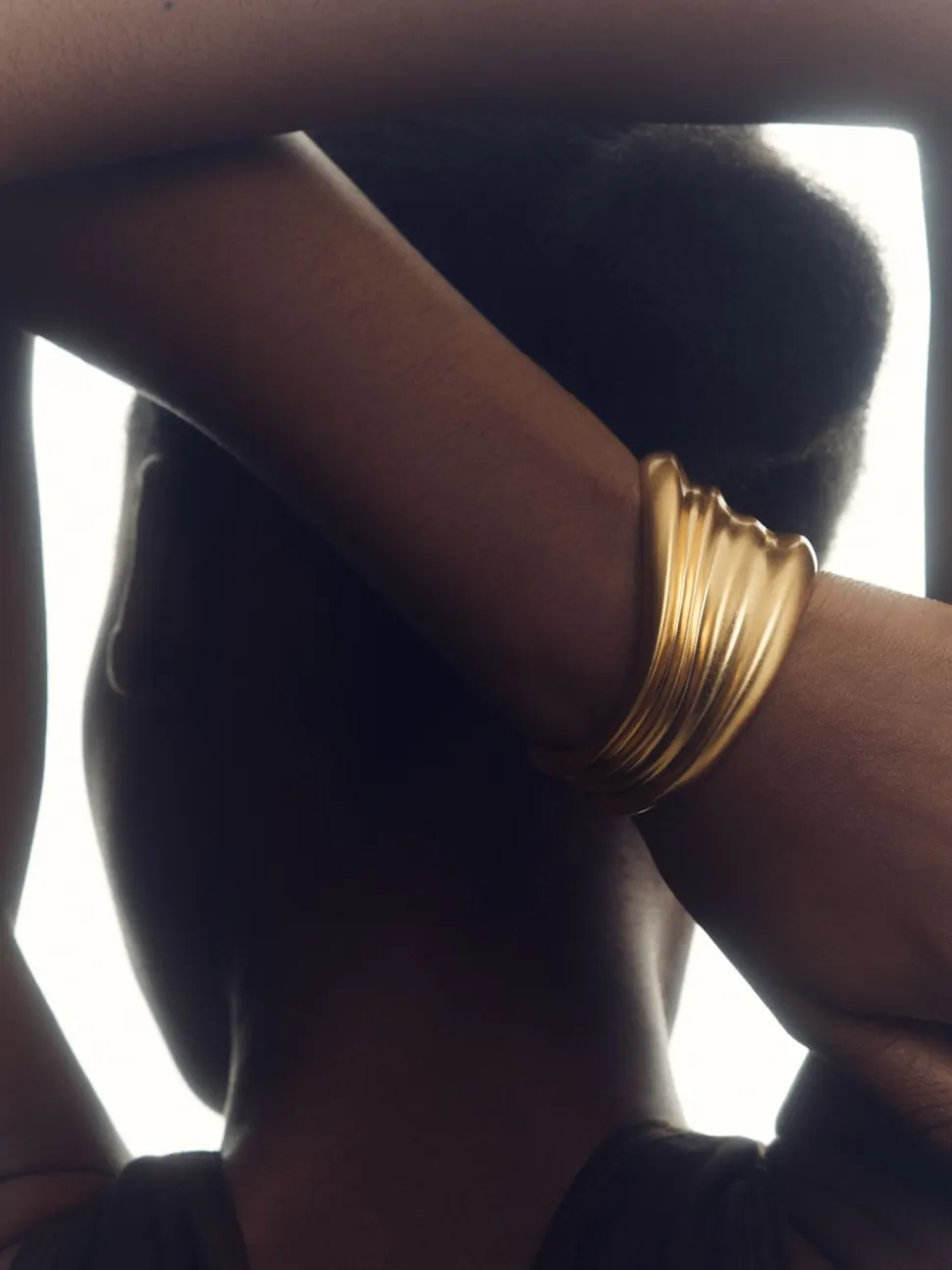 Reiss Gold Tone Florence Fluid Sculpted Cuff