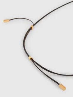 Reiss Gold Tone Momo Molten Link Pendant Necklace