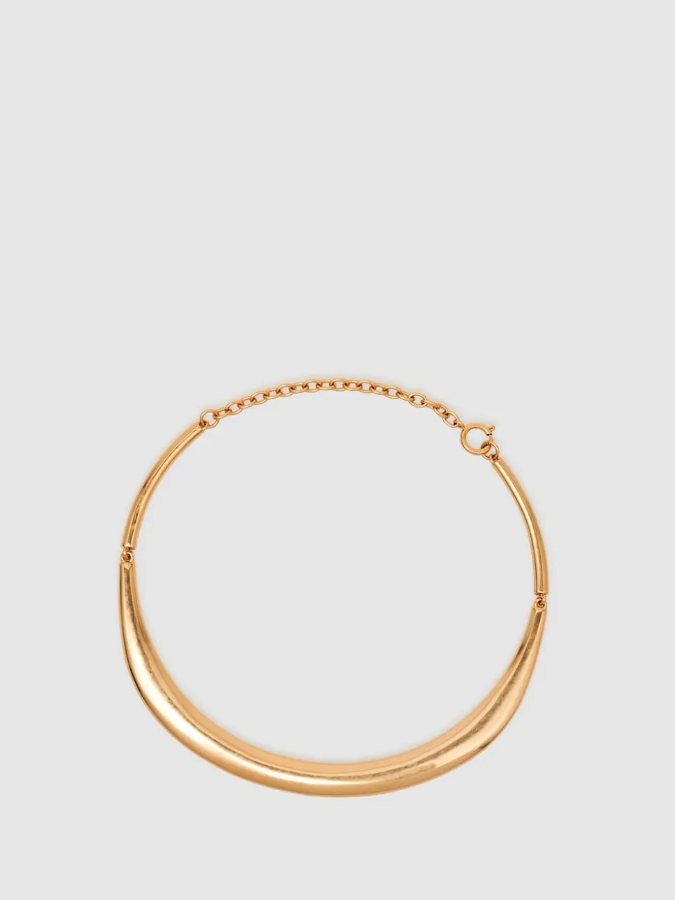 Reiss Gold Tone Poppy Polished Curve Choker
