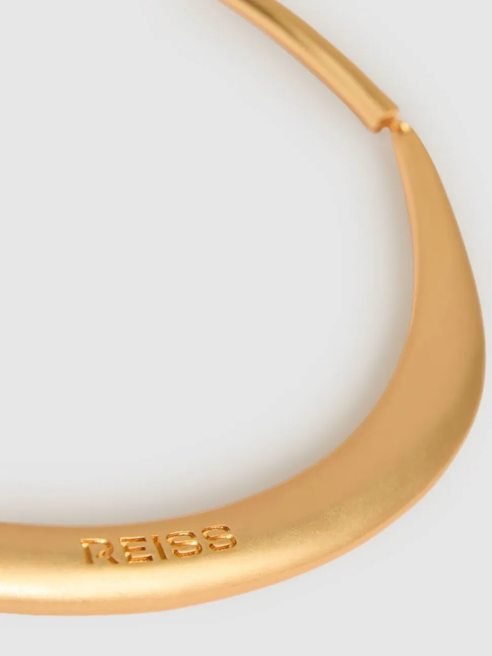 Reiss Gold Tone Poppy Polished Curve Choker