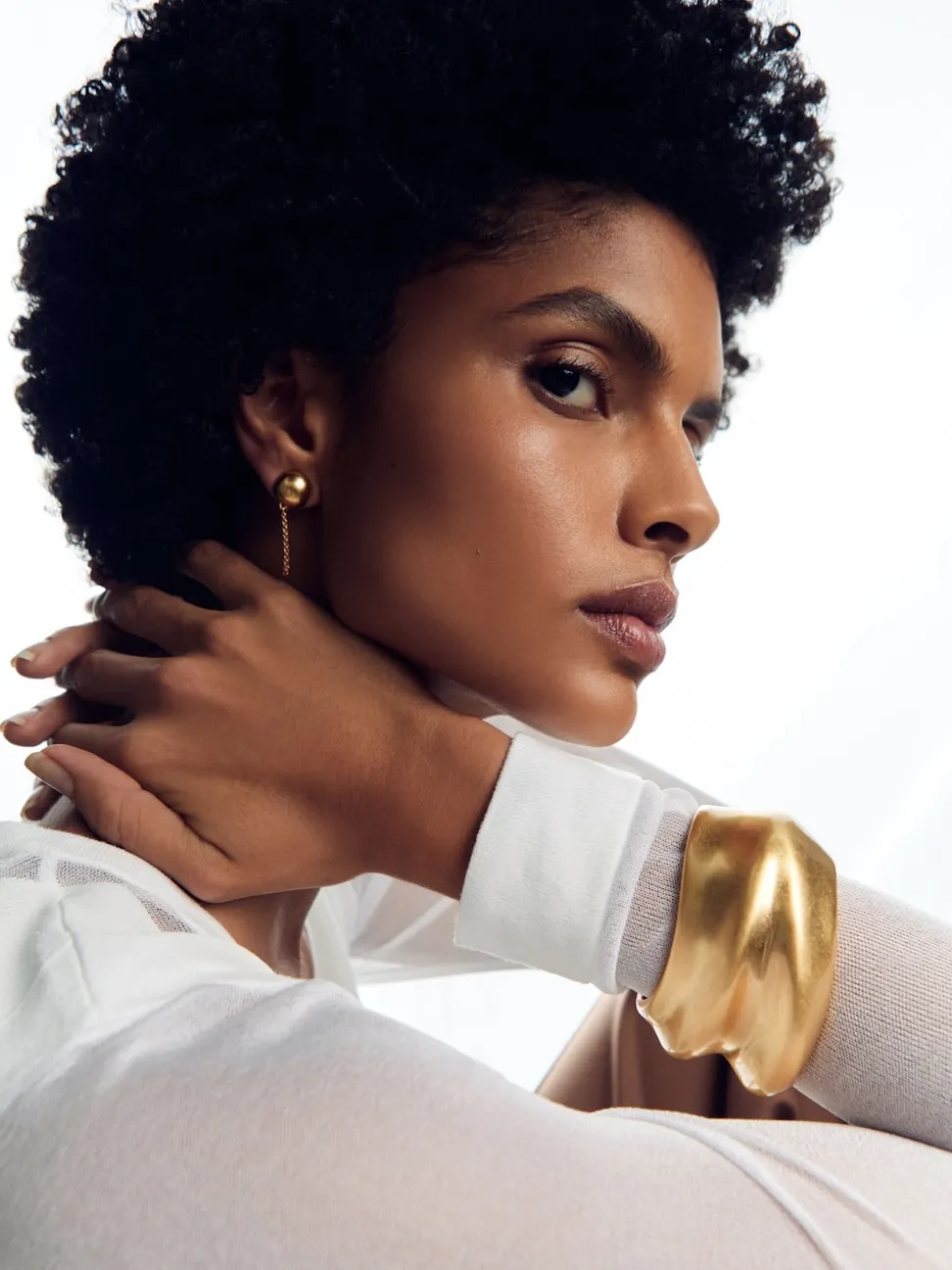 Reiss Gold Tone Sara Sculptural Cuff