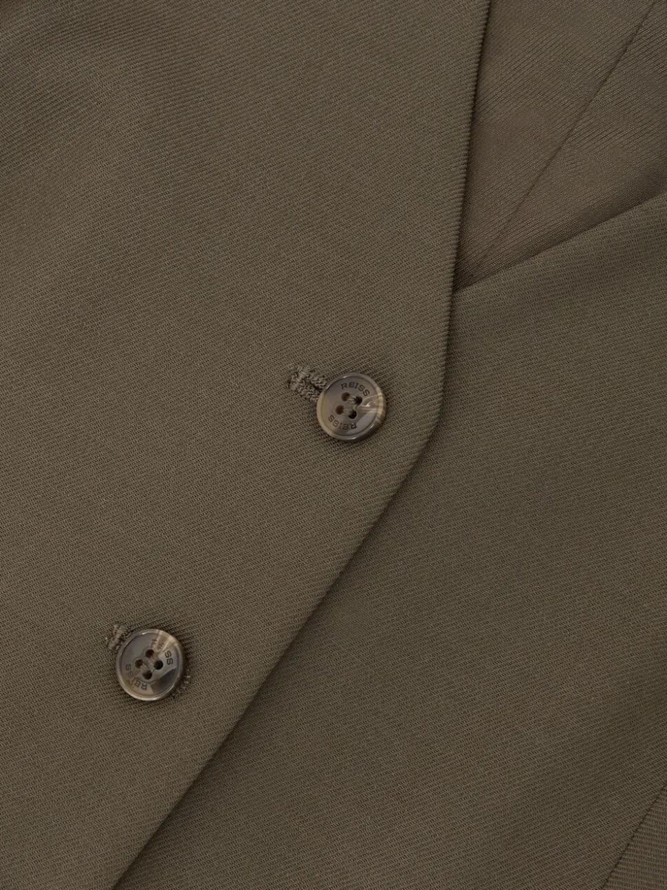 Reiss Green Solene Wool-Blend Tailored Waistcoat