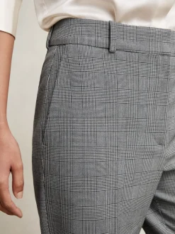 Reiss Grey Brooklyn Check Slim-Fit Suit Trousers