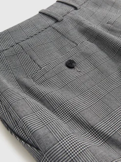 Reiss Grey Brooklyn Check Slim-Fit Suit Trousers