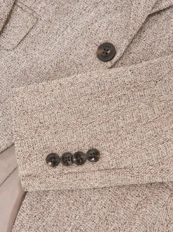 Reiss Grey Isla Single-Breasted Textured Blazer
