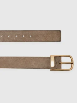 Reiss Grey Iyla Suede Half Keeper Belt
