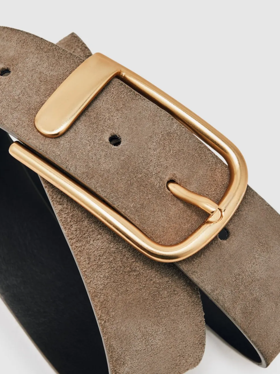 Reiss Grey Iyla Suede Half Keeper Belt