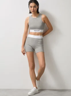 Reiss Grey Melange Sophia McLaren F1 Team Ribbed Boxer Shorts