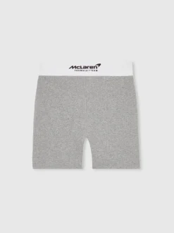 Reiss Grey Melange Sophia McLaren F1 Team Ribbed Boxer Shorts