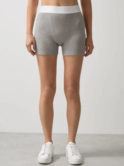Reiss Grey Melange Sophia McLaren F1 Team Ribbed Boxer Shorts