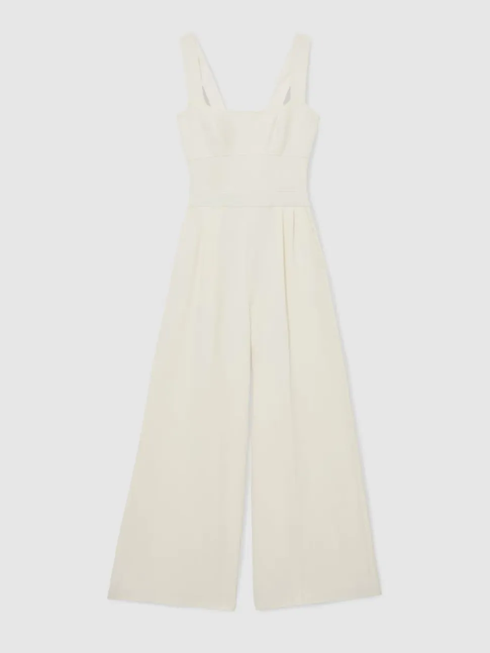 Reiss Ivory Dion Wide-Leg Cut-Out Jumpsuit