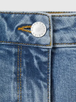 Reiss Light Blue Selin Petite Mid Rise Straight Leg Jeans