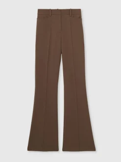 Reiss Mink Neutral Gabi Petite Flared Suit Trousers