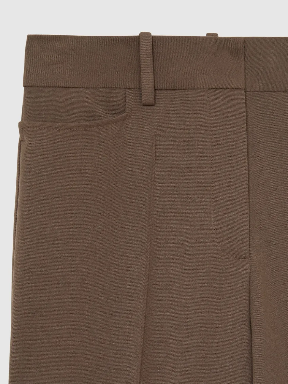 Reiss Mink Neutral Gabi Petite Flared Suit Trousers