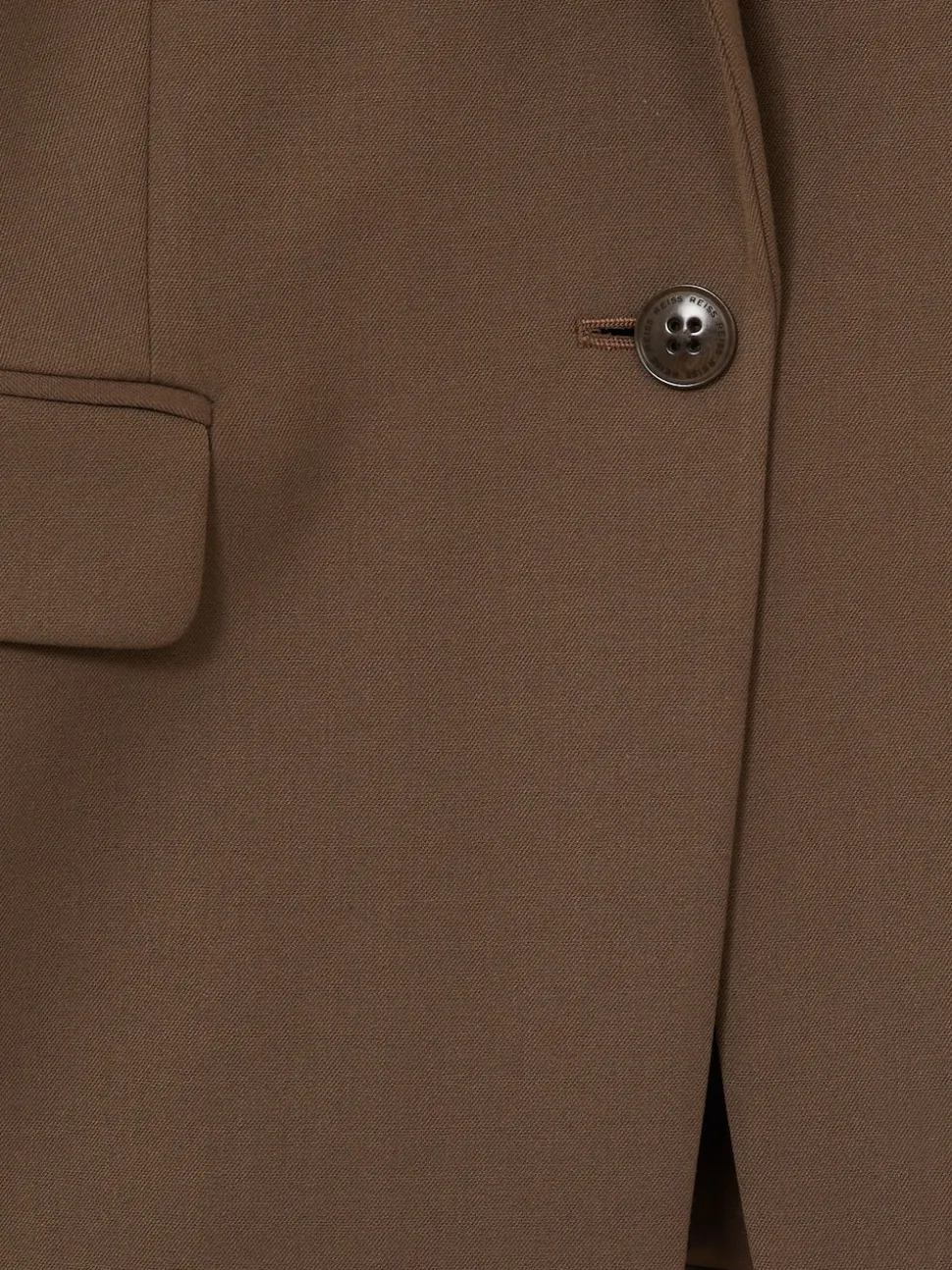 Reiss Mink Neutral Gabi Petite Tailored Single Breasted Suit Blazer