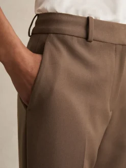 Reiss Mink Neutral Gabi Slim-Fit Suit Trousers