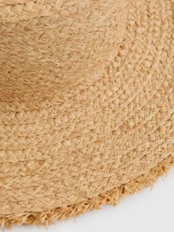 Reiss Natural Freya Straw Boater Hat