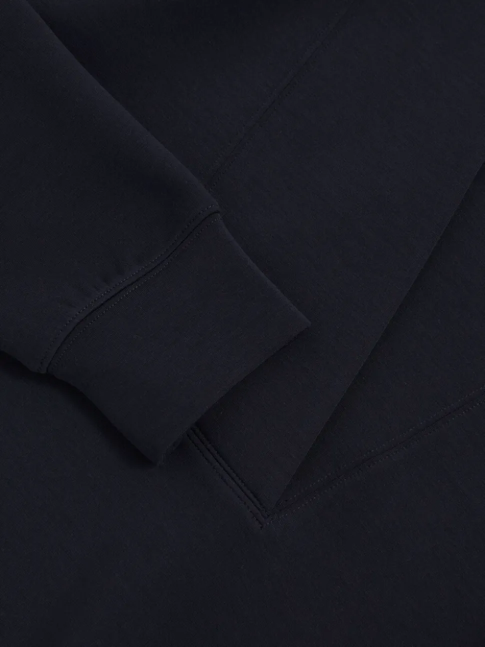 Reiss Navy Annabel Interlock Shawl-Neck Sweatshirt with Modal