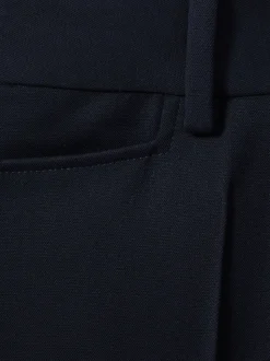 Reiss Navy Gabi Petite Flared Suit Trousers