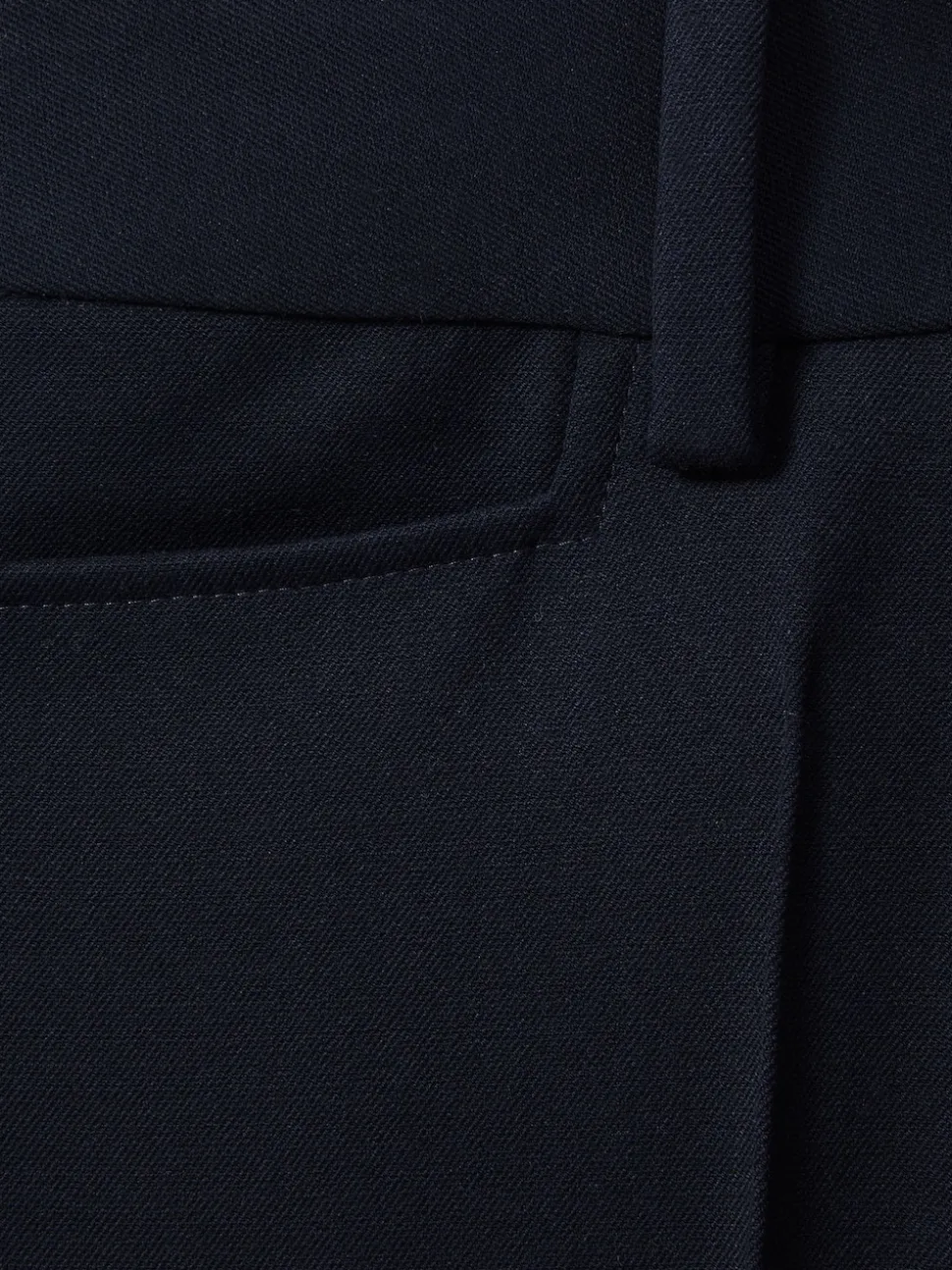 Reiss Navy Gabi Petite Flared Suit Trousers