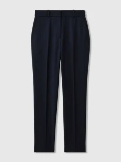 Reiss Navy Gabi Petite Slim-Fit Suit Trousers