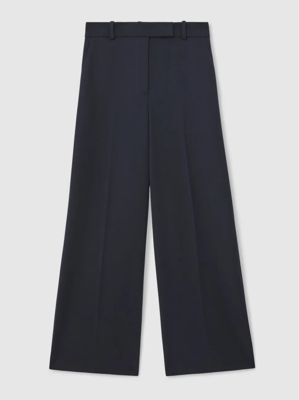 Reiss Navy Gabi Petite Wide-Leg Suit Trousers