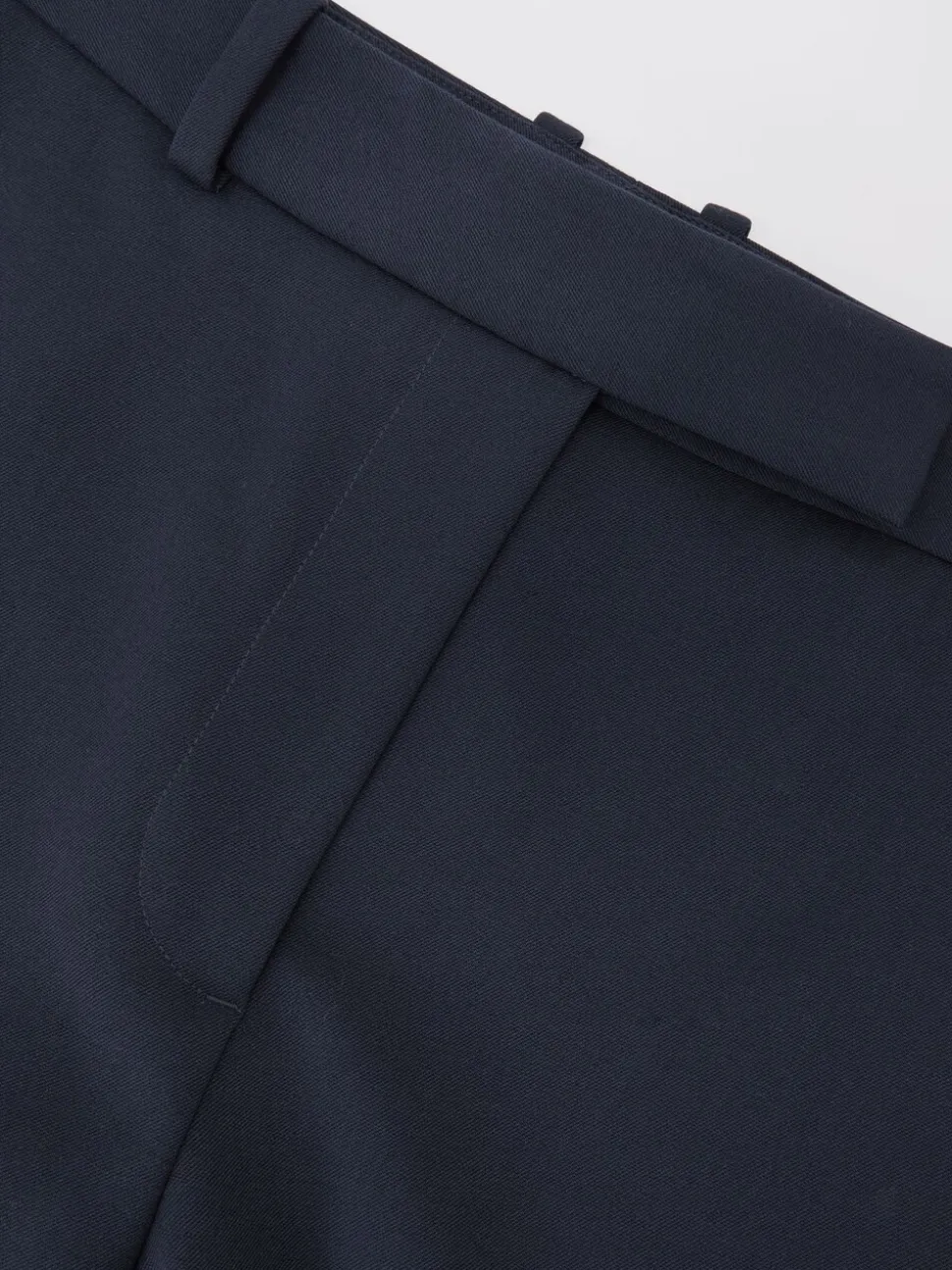 Reiss Navy Gabi Petite Wide-Leg Suit Trousers