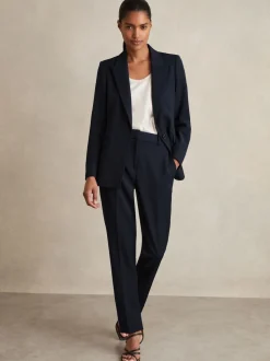 Reiss Navy Gabi Slim-Fit Suit Trousers