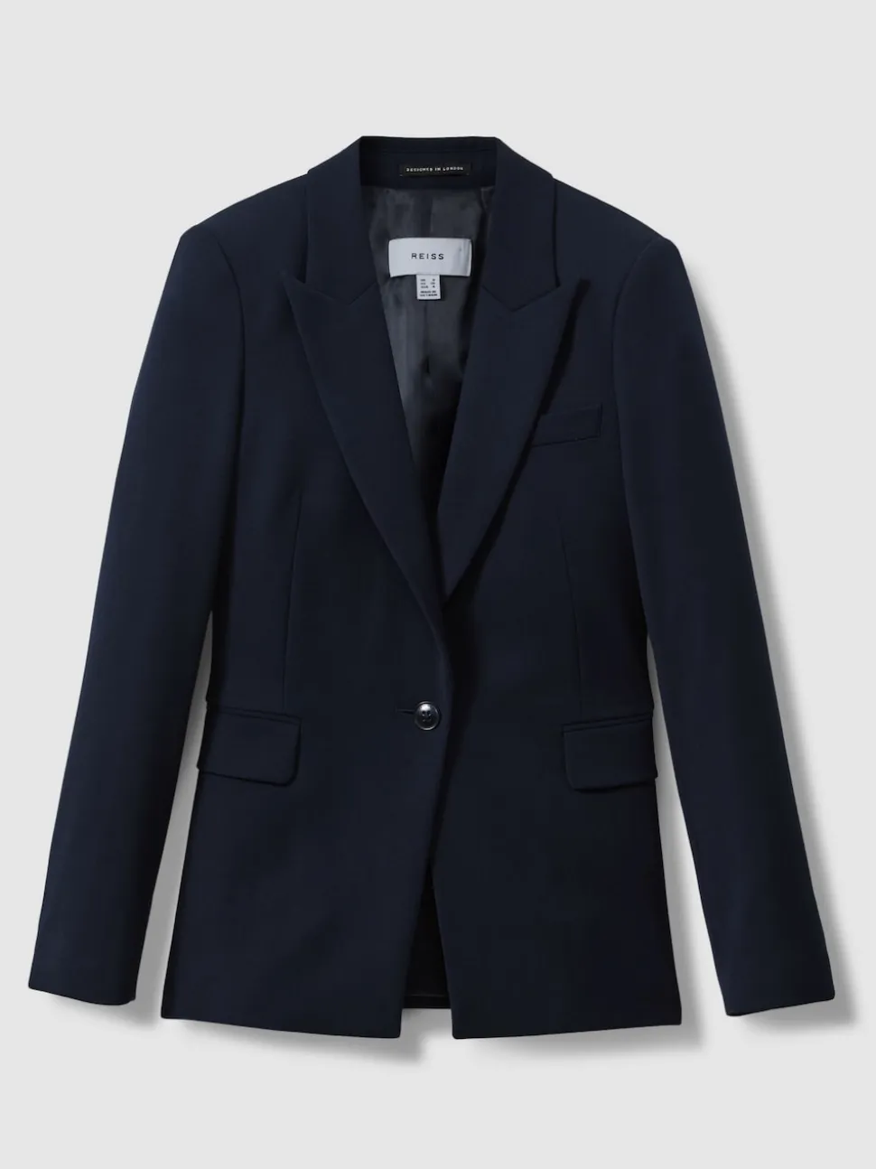 Reiss Navy Gabi Tailored Single Breasted Suit Blazer