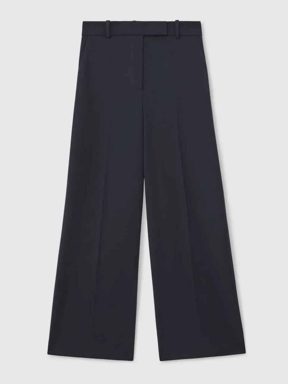 Reiss Navy Gabi Wide-Leg Suit Trousers