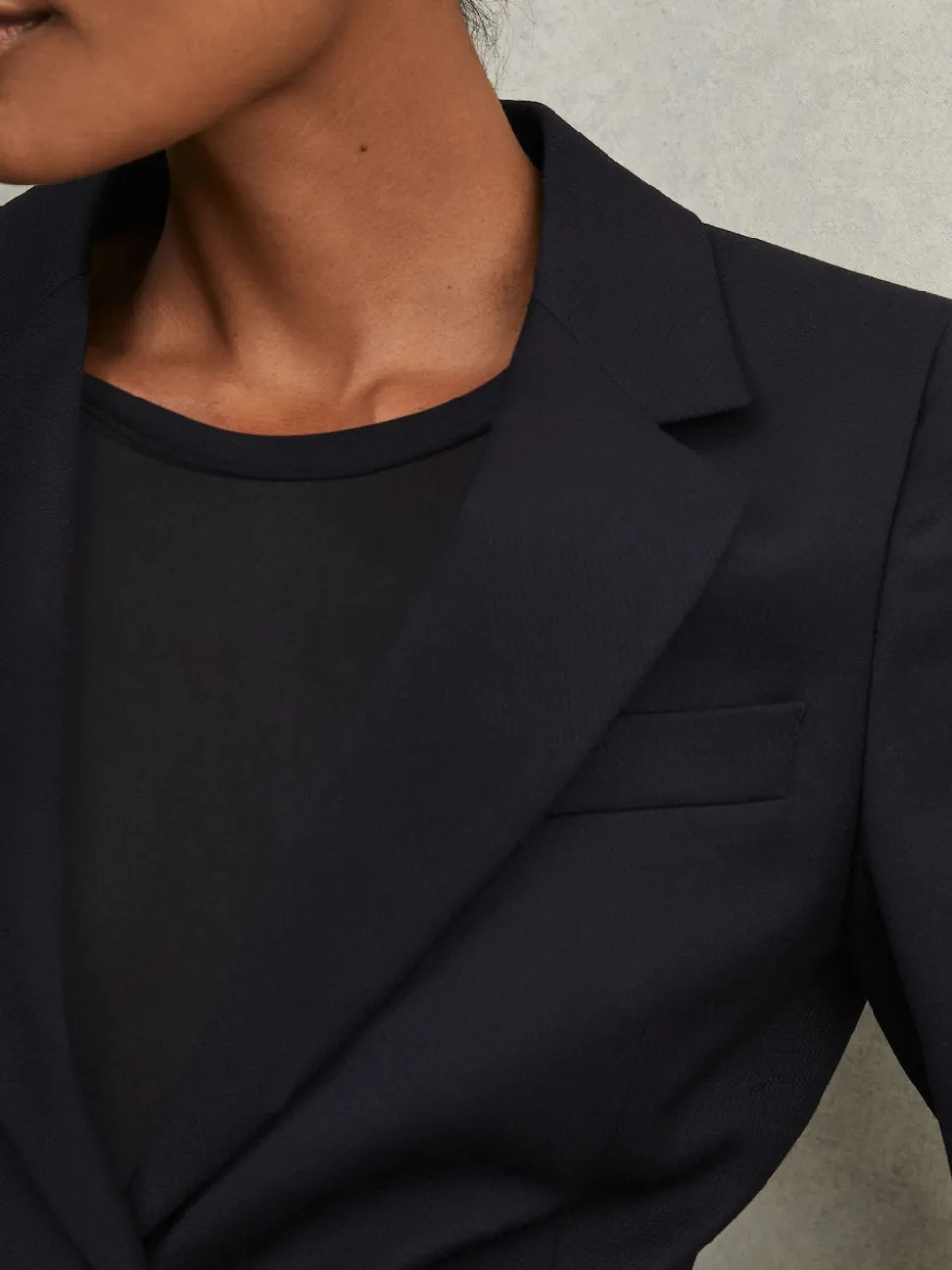 Reiss Navy Haisley Petite Single Breasted Suit Blazer