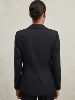 Reiss Navy Haisley Petite Single Breasted Suit Blazer